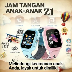 Z1 Kids Watch smartwatch anak jam tangan anak GPS positioning watch telepon tahan air voice chat SOS camera Alarm clock kid digital smart watch Jam tangan pintar untuk anak SD TK  SMP yang bisa disisipkan kartu dan melakukan panggilan telepon