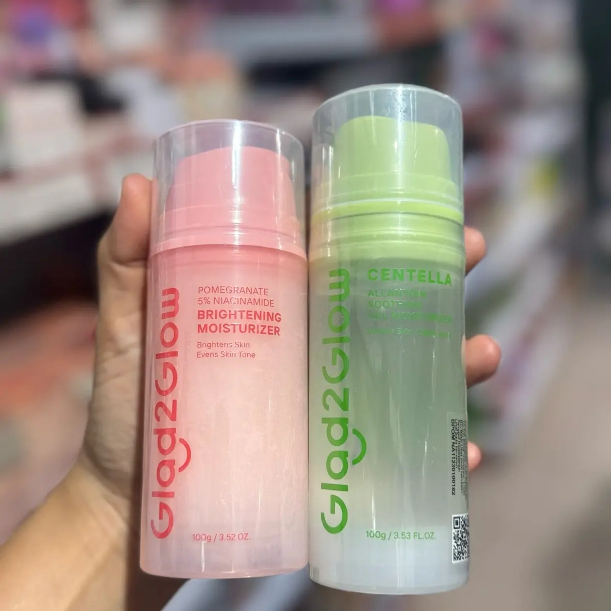 ￼[Big Size 100g] Glad2Glow Centella Allantoin Soothing Gel Moisturizer brightening moisturizer pomegranate 5% niacinamide 100g