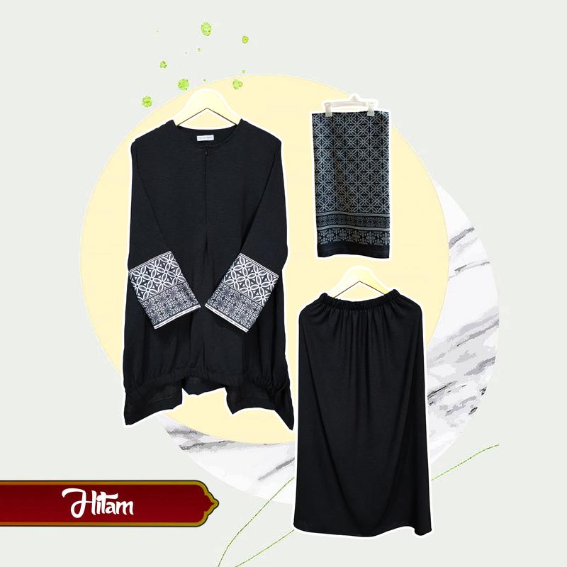(CRS) Gamis Oneset Mecca (Tunik + Rok + Hijab Segi Empat ) 3