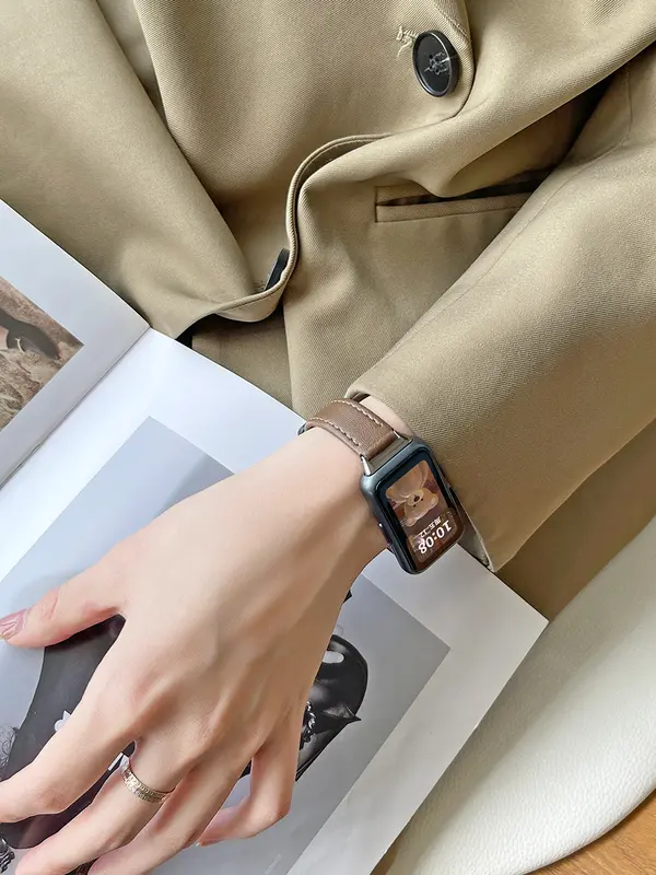 Dây da từ tính, Có sẵn cho Đồng Hồ thông minh Huawei Band 9 8 7 NFC, Vòng đeo tay dây đeo cổ tay thay thế, Tương thích với Huawei Band 9 / 8 / 7 / 6 / NFC, Bao gồm phụ kiện 6