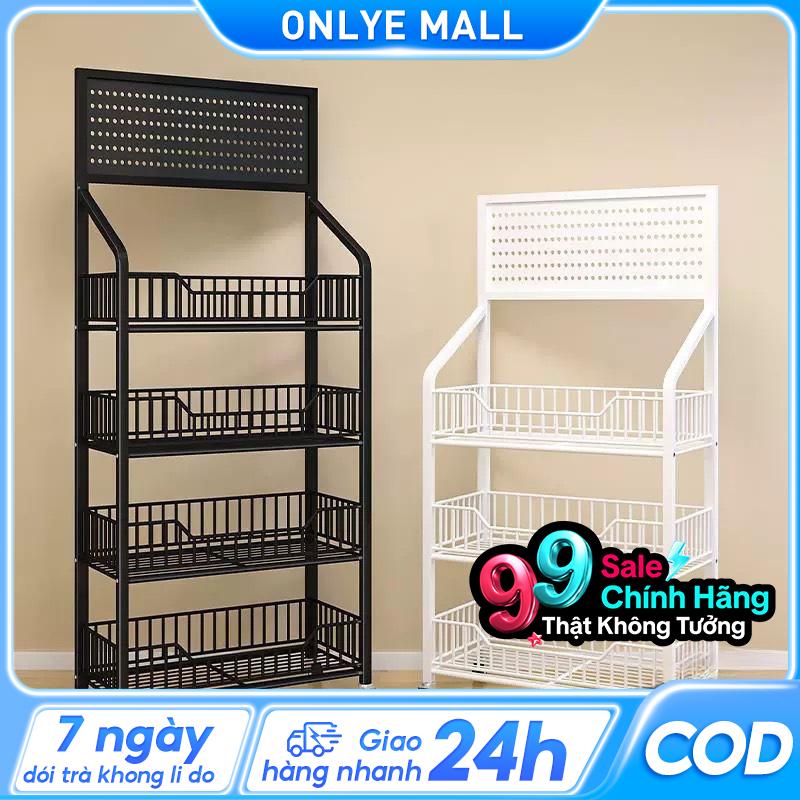ON Giá đựng đồ ăn nhẹ bằng sắt đa năng Kệ đựng đồ ăn nhẹ nhiều lớp Xe đẩy trên bánh xe  3/4/5 Tầng