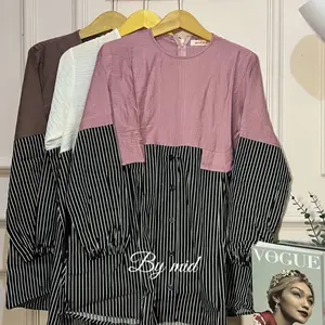Blouse dyandra//Atasan salur premium // atasan wanita // atasan wanita kombinasi Baju
