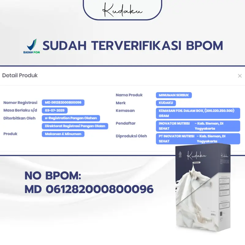 Kudaku - Susu Kuda Liar Sumbawa Asli Membantu Menjaga Kesehatan Tulang & Sendi Milk Bahan Dairy Minuman Bubuk  Susu Etawa 1