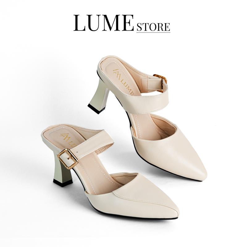 SỤC QUAI NGANG MŨI NHỌN Da Mờ Cao Cấp Cao 5cm và 7cm Shoes GiàY guốc caogót heels hởgót guốcbệt guốc Women DéP giay 7 phan cao gót 2025