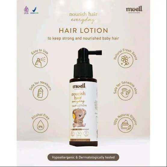 moell hair lotion (1 botol) original penumbuh rambut baby terbaik 1