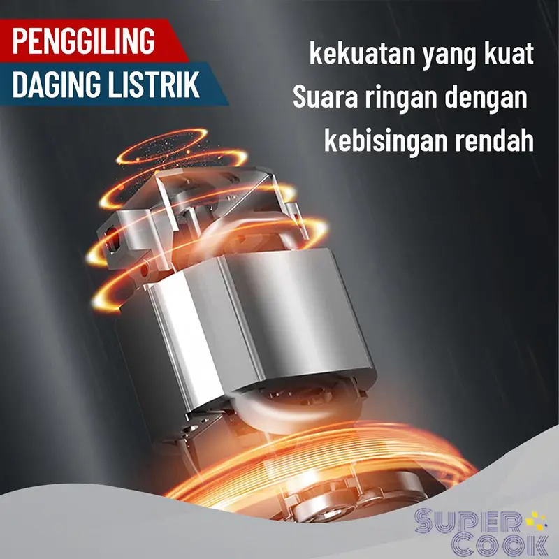 COD Supercook Blender Chopper Stainless Steel 2L Penggiling Bumbu Daging Sayur Buah / Food Processor 2