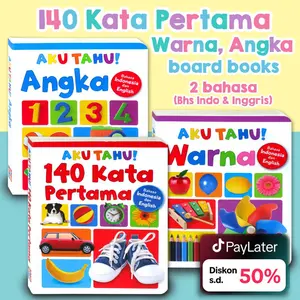 Buku Edukasi Anak 140 Kata Pertama - Warna - Angka - seri Aku Tahu! Board Book (2 bahasa)