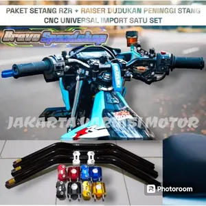 SETANG STANG STIR RZR ROADRACE SATRIA FU SATRIA F150 SATRIA FU FI PLUS RAISER DUDUKAN CNC UNIVERSAL