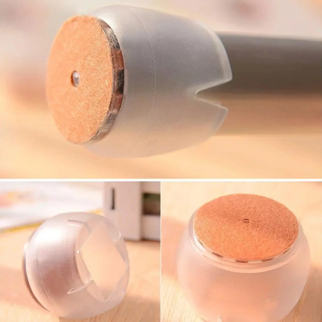 Bọc Chân Ghế, 4 Cái / bộ, Bọc Chân Silicon, Đệm Bảo Vệ, Bọc Bàn Đồ Nội Thất, Bảo Vệ Sàn, Ngăn Ngừa Trầy Xước Và Tiếng Ồn Mà Không Để Lại Dấu Vết.