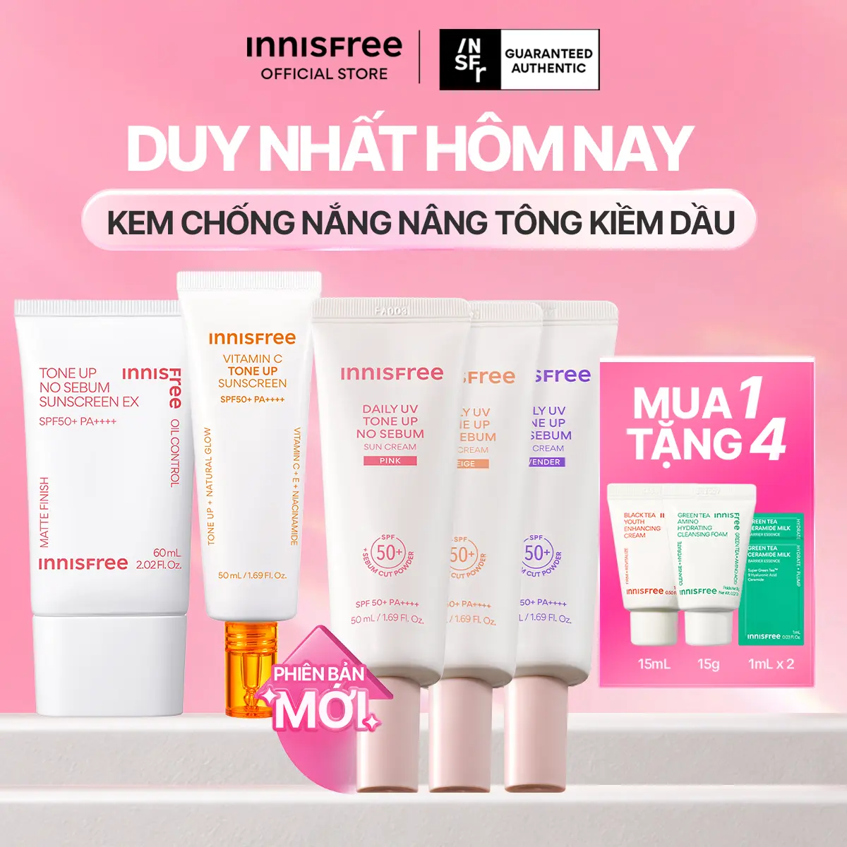 Kem chống nắng INNISFREE Sunscreen EX SPF 50+ PA++++ (Chọn dòng phù hợp theo phân loại)