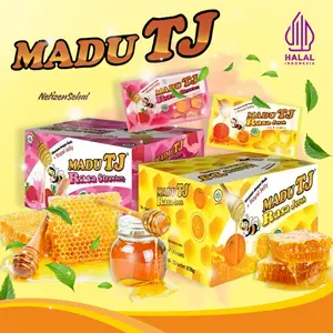 MADU TJ SACHET RASA STRAWBERRY & JERUK 20 GRAM | 100% HALAL