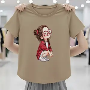 Kaos Oblong Wanita Lengan Pendek Spandek Digital Printing