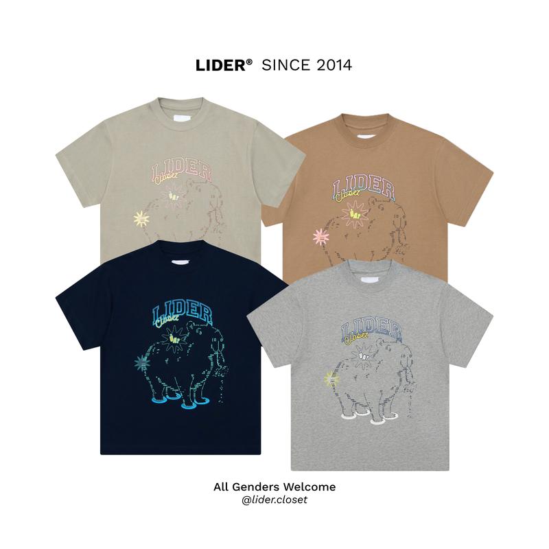 Áo Thun CapyBara Ủa Cổ Tròn Unisex Tay Ngắn LIDER CAPYNOMNOM TEE