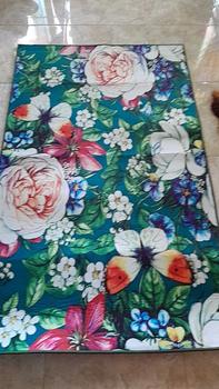 Product Review of RAJA - Karpet Lantai Eropa Anti Slip Bahan Polyester Alas Karet Motif Estetik Karpet Ruang Tamu Modern Carpet from N**🩷 0