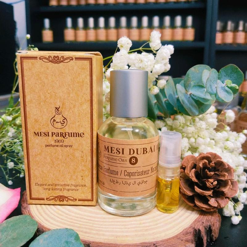 số 8 Mùi gỗ ngọt nhẹ ( unisex )  Tinh Dầu Nước Hoa Mesi mùi tinh tế thiên nhiên thư giãn 10ml và 30ml thơm 12h đến 24h