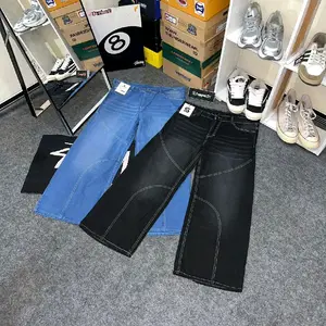 (UNISEX) Celana Baggy Jeans OVERSIZE Pecah Polah - Baggy Loose Jeans