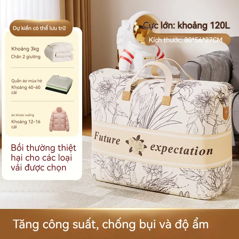 Túi Đựng Chăn Bông, Túi Đựng Đồ Gia Dụng, Dung Tích Lớn, Chống Thấm Nước Và Chống Ẩm, Thích Hợp Cho Việc Đóng Gói Di Chuyển, gọn bảo quản quần áo bền đẹp Thùng Đựng Đồ Cỡ Lớn Túi Đựng Quần Áo Chăn Màn Chống Thấm Nước Thùng Giỏ Vải Đựng Đồ Gấp Gọn Đa Năng 5