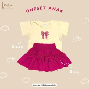 (Vinderu) Oneset Kaos Anak / Setelan anak