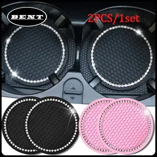 【2PCS】Tatakan Gelas Mobil / PVC Cup Holder Coaster Anti Slip Tempat