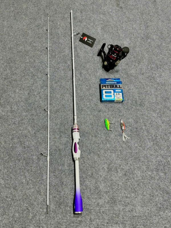 Combo Cần UL Hoàng Đế + Máy Duekio FS2000 Tặng Kèm Dây PE & Cá Sắt + Mồi Thìa , Khoá Link snap