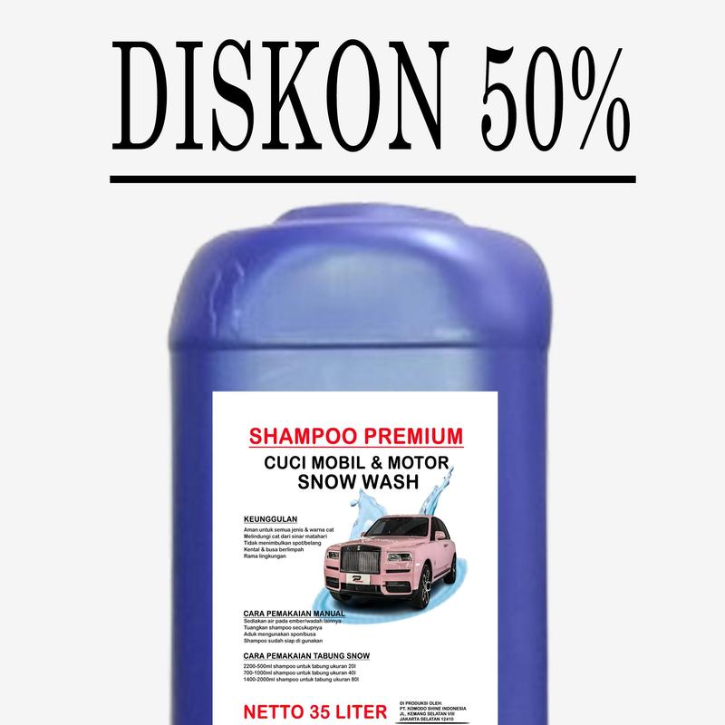 SHAMPOO PREMIUM 35 LITER CUCI MOBIL MOTOR Car Kendaraan 2