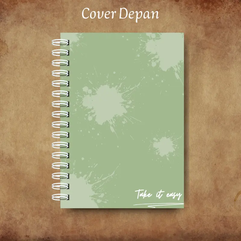 Notebook A5 Isi 50 Lembar dan 100 Lembar Soft Cover Kawat Spiral Take It Easy quotes 0