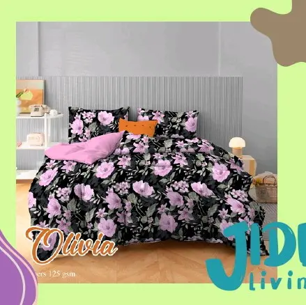 BED COVER SET LOKAL MOTIF KOTAK  / SPREI LEMBUT DAN HALUS