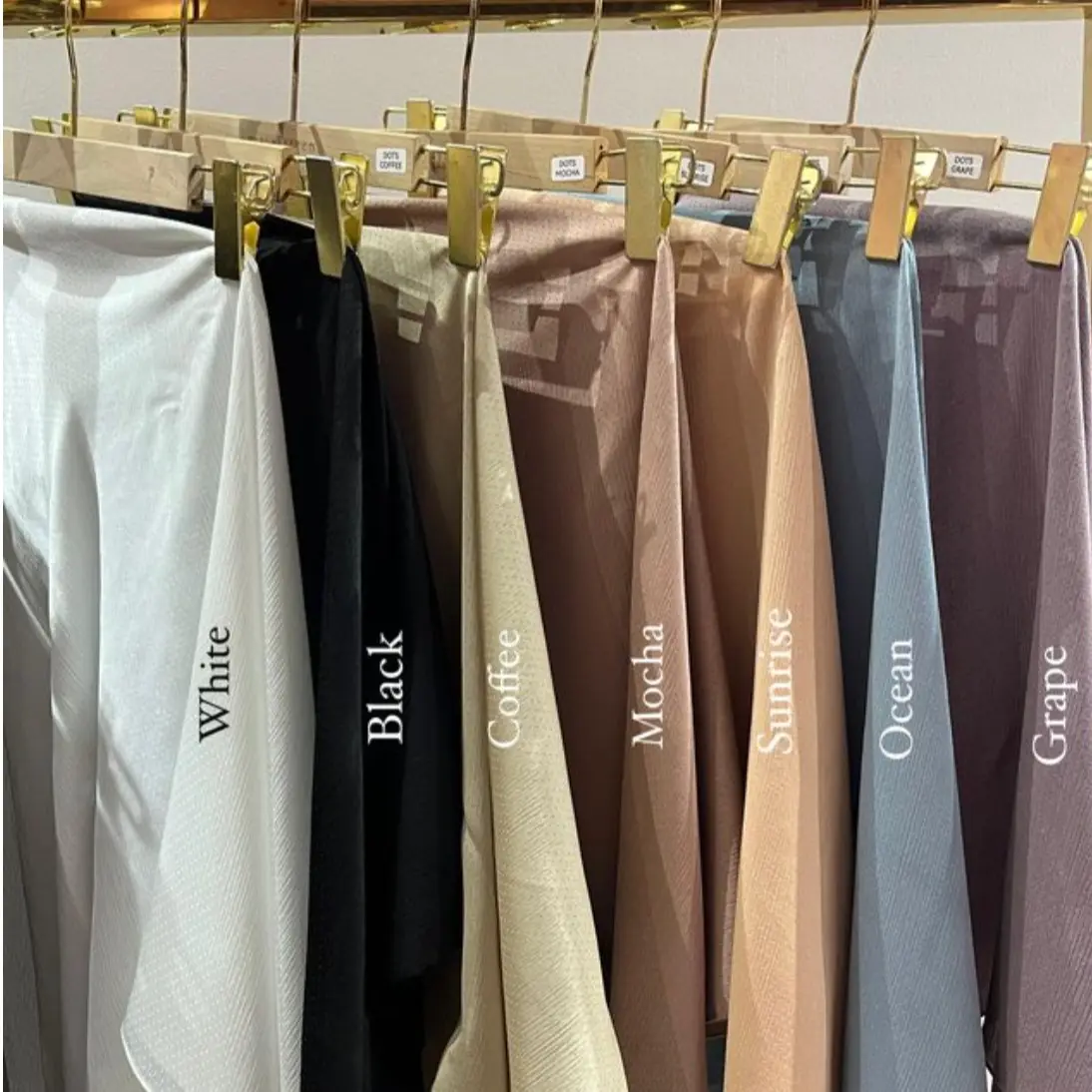 (SALE!) Chlo Dots Satin Triangle Shawl (w/o attached Inner)