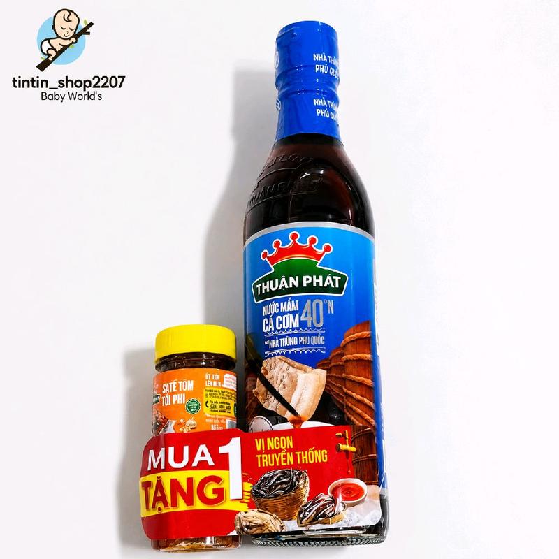 Nước mắm cá cơm Thuận Phát 40 độ đạm 610ml - Từ nước cốt nhĩ cá cơm Phú Quốc