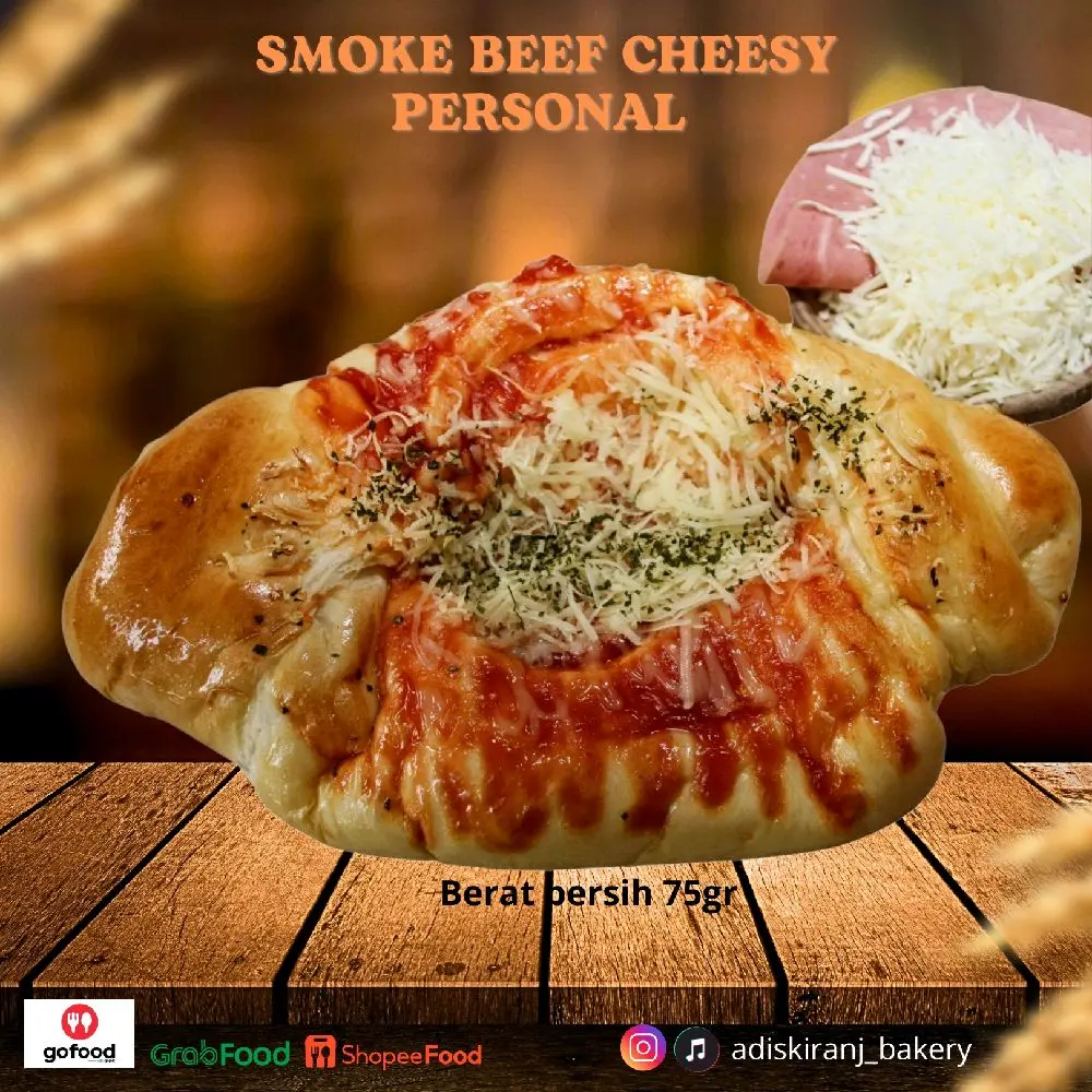 ROTI LEMBUT SMOKE BEEF KEJU 70gr