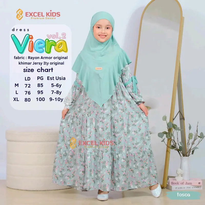 GAMIS KIDS SYARI / GAMIS KIDS RAYON / GAMIS MOTIF BUNGA / EXCEL 3