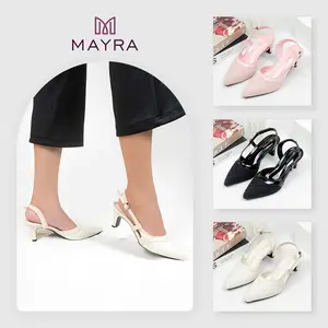 Mayra - Shaqueena  sepatu mules wanita high heels wanita hak 5cm terbaru