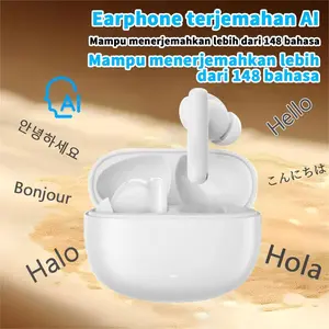 AI TWS Headphone Nirkabel Earphone Bluetooth-kompatibel 5.3 Headset Tahan Air dengan Mikrofon untuk Xiaomi iPhone Earbud