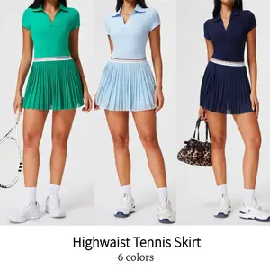 Rok olahraga wanita/rok tenis/rok yoga/rok golf dan kebugaran berlipit