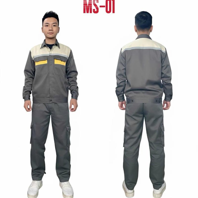 QC01. Áo lẻ #126k Quần lẻ #119k Cả bộ #210k Mẫu BHLD đẹp bảo hộ lao động nam nữ