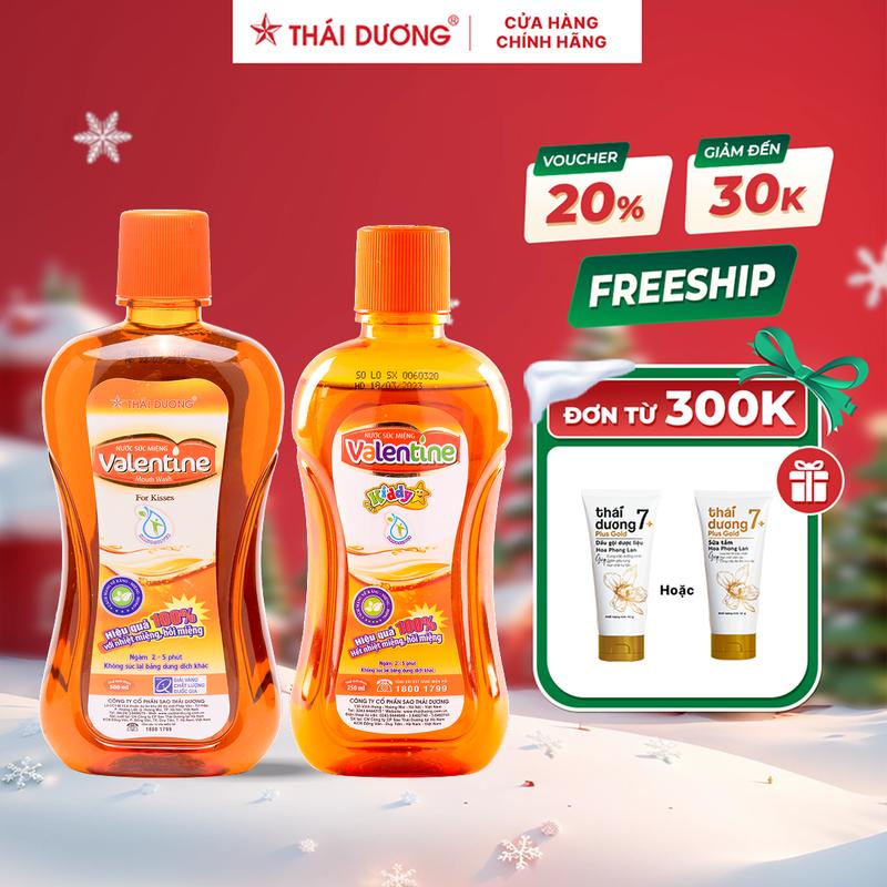 Nước súc miệng Valentine 250ml 500ml - Sao Thái Dương