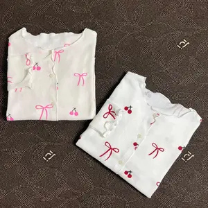 Cardigan Motif Kardigan Waffle Wanita Crop Top Nyaman