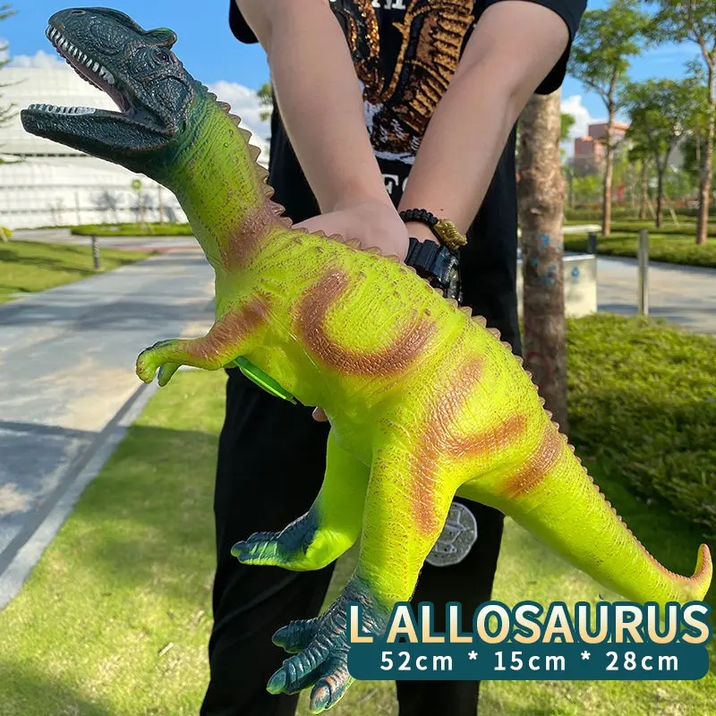 Mainan dinosaurus Besar Mainan dinosaurus/Crazy Jurassic karet lunak besar / dengan suara/Tyrannosaurus Triceratops 2