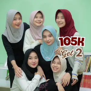 Tiebymin - Alana Bergo jersey Ukuran S hijab  pramuka Nyaman