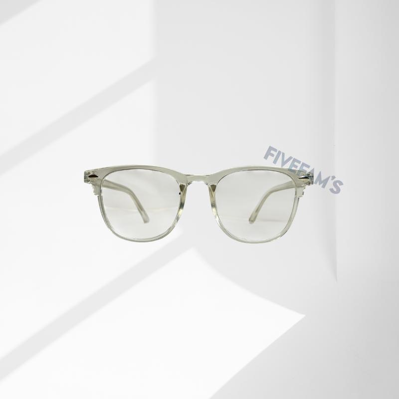 Kacamata Wayfarer Clear Frame Lensa UV400 - Eyewear Wayfarer by Fivefam's  Sunglasses Retro Vintage Glasses Plastic 2