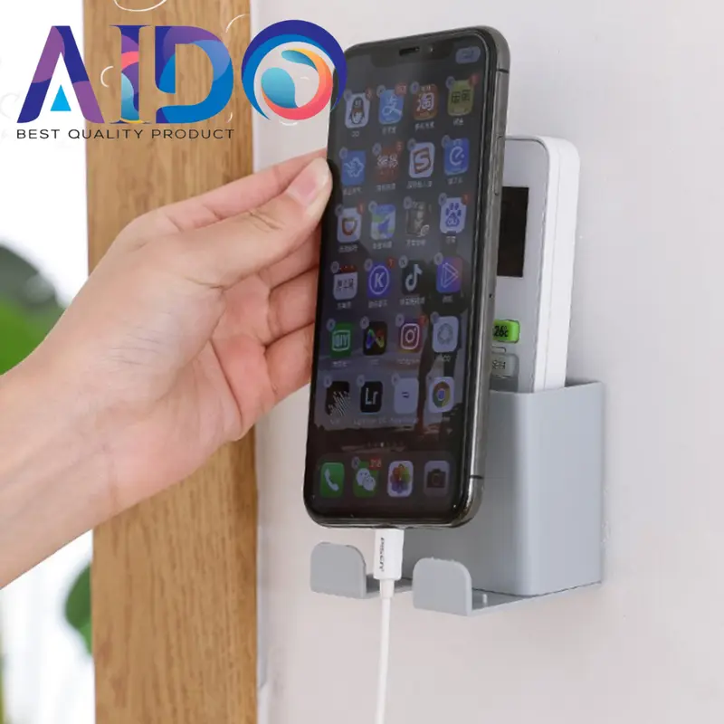 RAK GANTUNG HP CHARGER REMOTE TV AC TEMPEL TEMBOK HOLDER PHONE CAS TEMPEL DINDING HOOK HANDPHONE Plastik 4