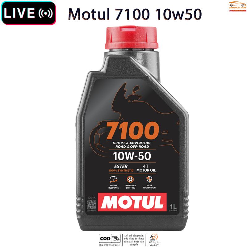 Live Dầu Nhớt Xe Máy Motul 7100 10W50 dành cho xe số côn tay Có Chiết Lẻ