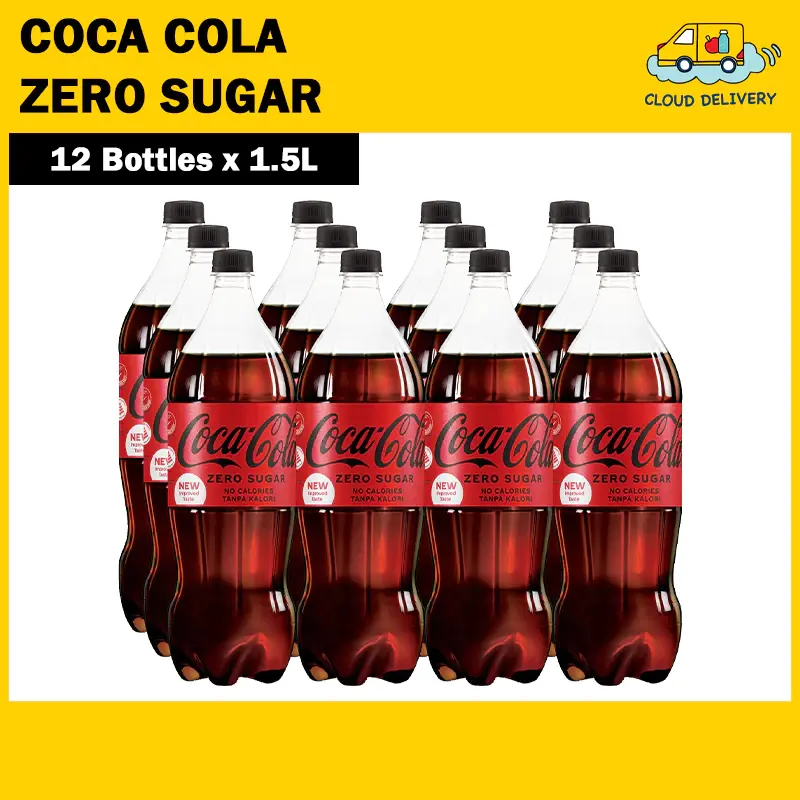 Coke Coca Cola Zero Sugar (12 x 1.5L) - Expiry 03 Oct 2025