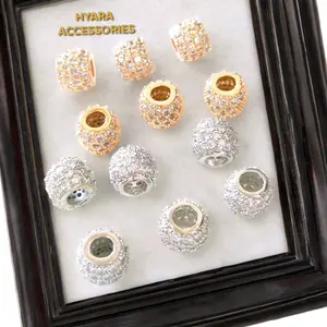 Liontin titanium bola gold dan silver  elegant dan look mewah anti karat dan anti luntur perhiasan wanita