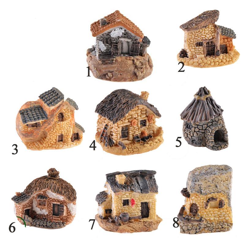 Nhà Lều Ngôi Nhà Nhỏ 8, Kích Thước Nhỏ Thủ Công Tự Làm, Mô Hình Phong Cảnh, Đồ Trang Trí Sân Vườn, Phong Cách Decor Decor Phòng Trang Trí Nhà 2