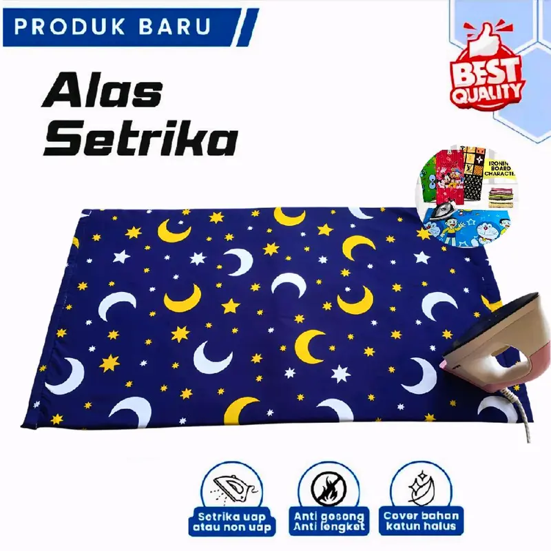 Alas Setrika Portable Alas Gosok Setrika anti  panas Dan lengket ukuran 90x50 Cm 4