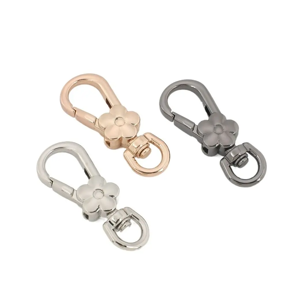 New Detachable Bags Strap Buckles Diy Flower Shape Screw Buckle Snap Hook Handbag