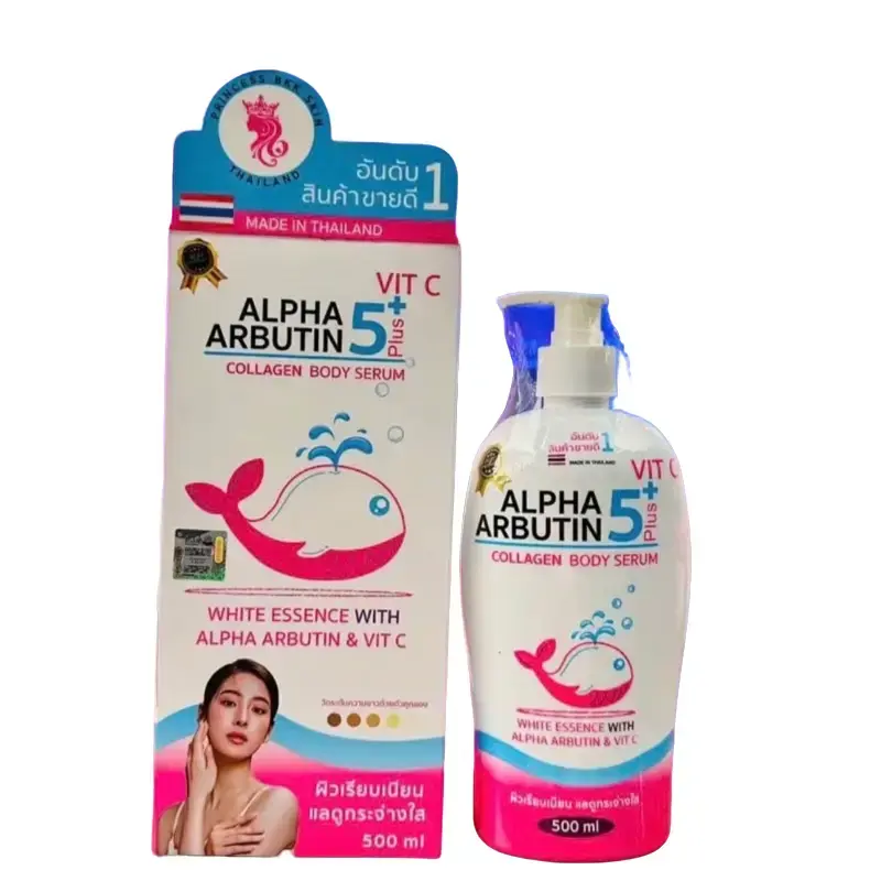 Sữa Dưỡng Thể Trắng Da, Dưỡng ẩm Alpha Arbutin 5Plus Collagen Lotion 500ml Thái lan, Mẫu Mới