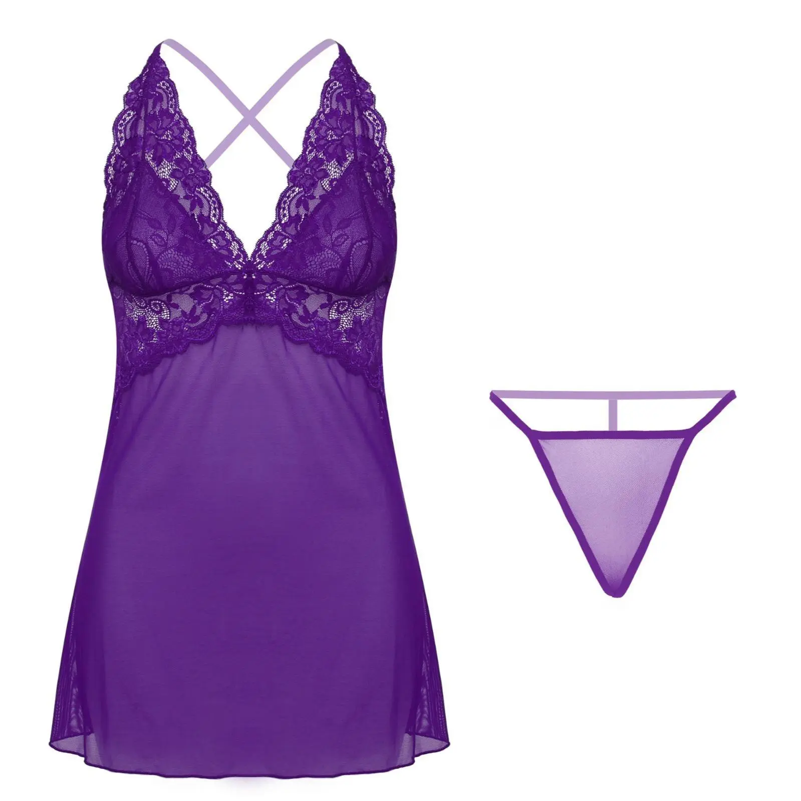 Baju Tidur Wanita Pakaian Dalam Renda Transparan 1050 Lingerie