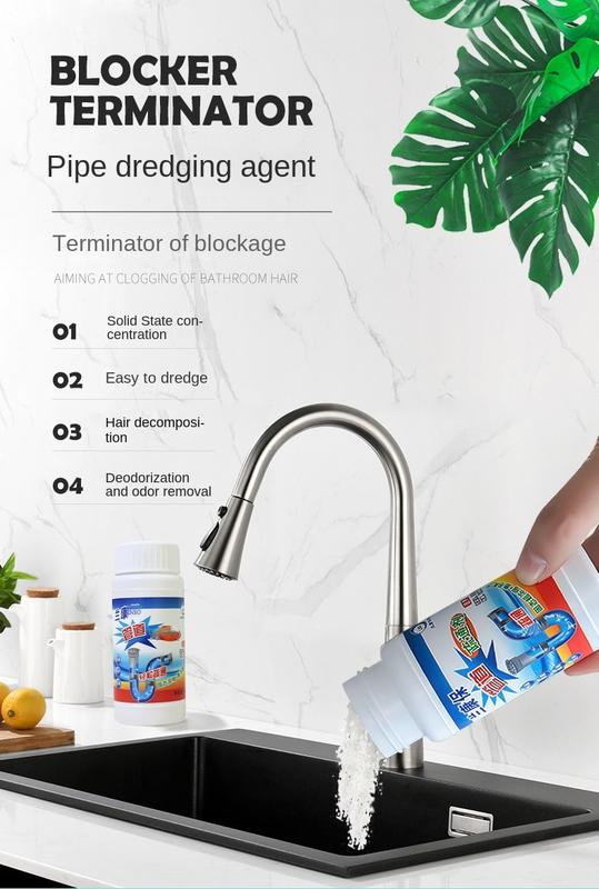 Product Introduction of [SG SELLER] Magic kitchen sewer pipes Drain Cleaner deodorant strong pipeline dredge agent toilet to clear，Sink Drain Cleaner Chemical for Kitchen Toilet Pipe Dredging 2